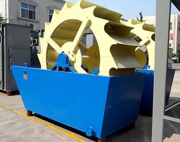 Bucket wheel sand washer